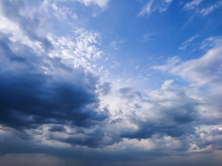 Sky view with clouds nice contrast blue scenic beautiful air cloudscape nature background 