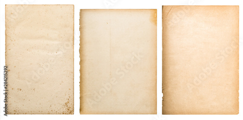 Cuadros en Lienzo Old paper texture background worn book page isolated