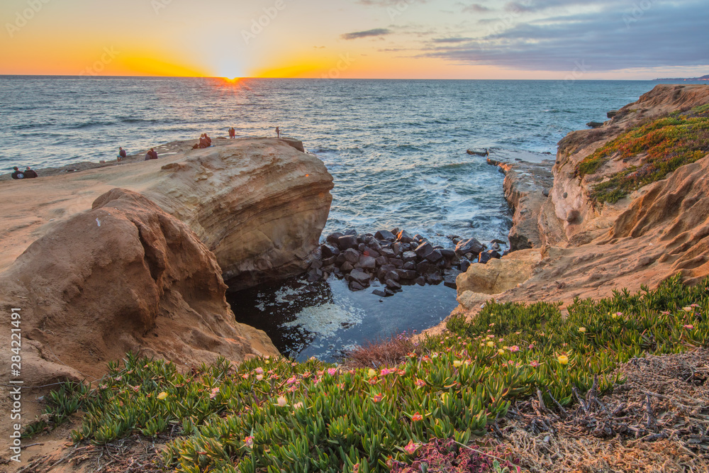 Sunset on Sunset Cliffs Stock Photo | Adobe Stock