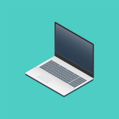 Wall Mural - Laptop isometric vector illustration