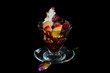 fruit cup with ice cream