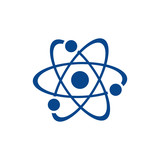 Fototapeta  - Science atom symbol icon vector EPS 10 illustration