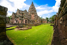 Phanom Rung Historical Park Is Castle Rock Old Architecture About A Thousand Years Ago At Buriram Province,Thailand.