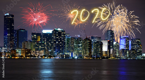 Where to see the best us fireworks displays New Year 2020 fireworks over Miami skyline, Florida, Usa Stock Photo | Adobe Stock