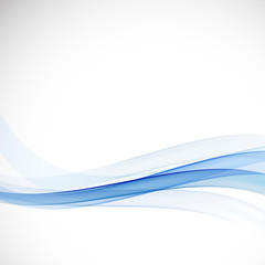 Abstract background with transparent blue wave, vector illustration