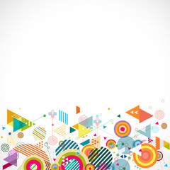 Wall Mural - abstract colorful and mix creative geometric background, vector illustration