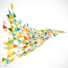 Wall Mural - abstract colorful and creative geometric background, vector illustration