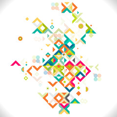 Wall Mural - abstract colorful and creative mix geometrical template, vector illustration