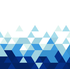 Wall Mural - Abstract blue triangle modern template for business or technology presentation, vector illustration