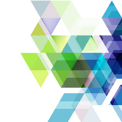 Poster - abstract colorful geometric and modern overlapping triangles on white. modern background for busines