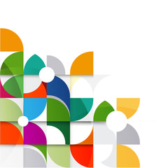 Wall Mural - abstract colorful and creative geometric with a variety of geometric pattern. abstract flower patter