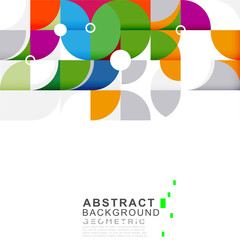 Wall Mural - abstract colorful and creative geometric with a variety of geometric pattern. abstract flower patter