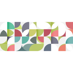 Wall Mural - abstract geometric pattern stripe with a variety of geometric. abstract flower pattern on white for 