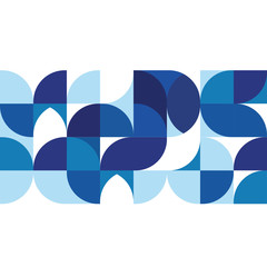 Wall Mural - abstract modern blue geometric background, template on white space for corporate brochure design, bu