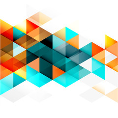 Wall Mural - abstract colorful geometric and modern overlapping triangles on white. modern background for busines