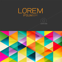 Poster - abstract colorful geometric layout template and modern overlapping background with space for text an
