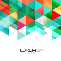 Wall Mural - abstract colorful geometric template isolated on white and modern triangle overlapping with white sp