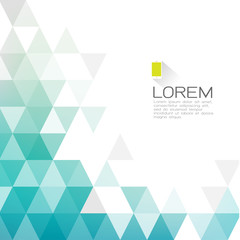 Wall Mural - abstract fade triangle with white space for text. modern background for business or technology prese