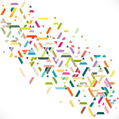 Wall Mural - abstract colorful and creative geometric stripe with a variety of graphic and pattern on white. corp