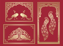 Peacock Motif Designs, Textile , Rajasthan, Royal India	