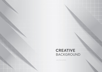 Wall Mural - white gray abstract gradient creative design cover background