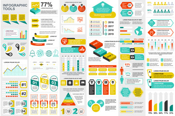 Poster - Infographic elements data visualization vector design template. Can be used for steps, options, business processes, workflow, diagram, flowchart concept, timeline, marketing icons, info graphics.