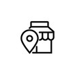 Find merchant icon Find store vector isolated on background. Trendy sweet symbol. Pixel perfect. illustration EPS 10. - Vector