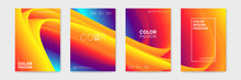 Cover Design With Abstract Background Color Pattern And Waves Of Color Flow With Motion Of Curved Lines. EPS 10.