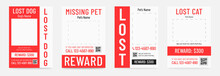 Lost Dog Poster, Missing Pet Banner Template