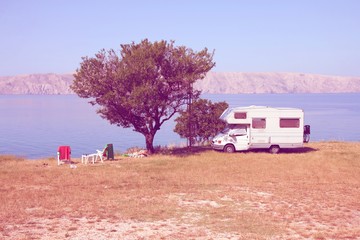 Wall Mural - Adriatic Sea camping