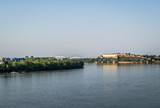 Fototapeta Na sufit - Panorama of the Danube River under the Petrovaradin fortress near Novi Sad