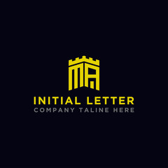 Sticker - logo design inspiration, for companies from the initial letters MA logo icon. -Vectors