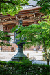 Kyoto, Japan. Antique bronze lantern in the courtyard of the Zenrin Eikando Temple