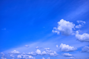 Sky with blue and white cloud fluffy on day