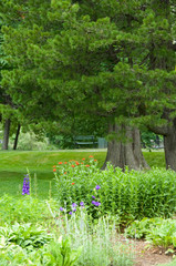 Sticker - Canada, Nova Scotia, Halifax. Public Gardens , historic Victorian city garden created in 1836.