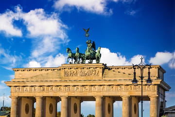 Sticker - Berlin, Germany. Close-up of the Quadriga atop the Brandenburg Gate (Brandenburger Tor).