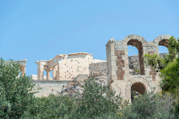 Poster - Parthenon and theatre, Acropolis, Athens, Greece, Europe