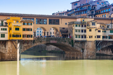 Sticker - Ponte Vecchio, River Arno, Unesco World Heritage site, Firenze, Tuscany, Italy