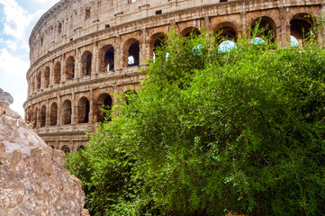 Canvas Print - Colosseum or Flavian Amphitheatre, Rome, Unesco World Heritage Site, Latium, Italy, Europe