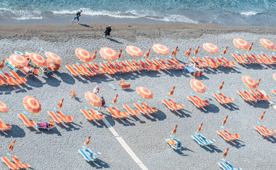 Canvas Print - Italy, Amalfi Coast, Positano Beach