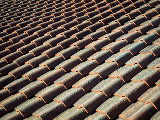 Wall Mural - Tile roof in town of Panzano