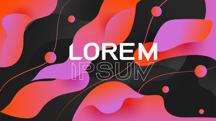 Poster - abstract colorful geometric background. trendy gradient fluid shapes composition. vector illustratio