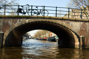 Poster - The Netherlands (aka Holland), Amsterdam. Views from canal cruise.