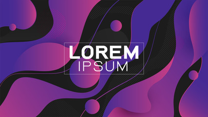 Poster - abstract colorful geometric background. trendy gradient fluid shapes composition. vector illustratio