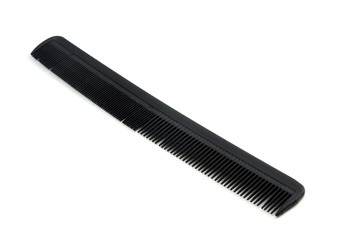 black hair comb isolated on white background.