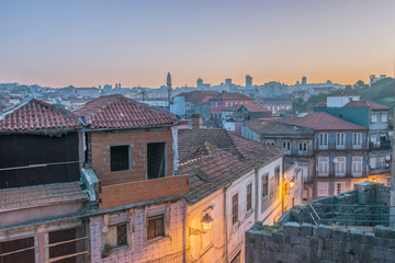 Sticker - Portugal, Porto, Historic District at Dawn