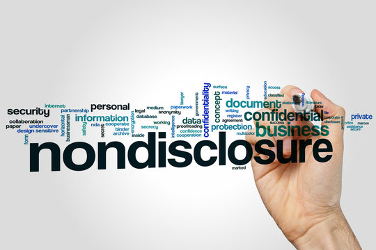 Nondisclosure word cloud