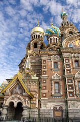 Canvas Print - Russia, St. Petersburg, Nevsky Prospekt, The Cathedral of the Resurrection (aka Our Savior on the Spilt Blood), c. 1883-1907.