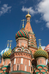 Sticker - Russia, Moscow, Red Square. St. Basil's Cathedral (aka Pokrovsky Sobor or Cathedral of the Intercession of the Virgin on the Moat). 