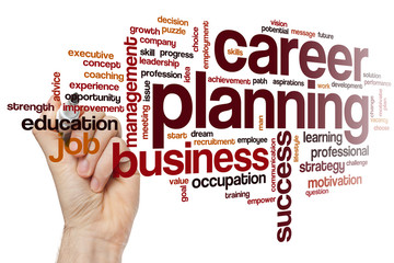 Wall Mural - Career planning word cloud